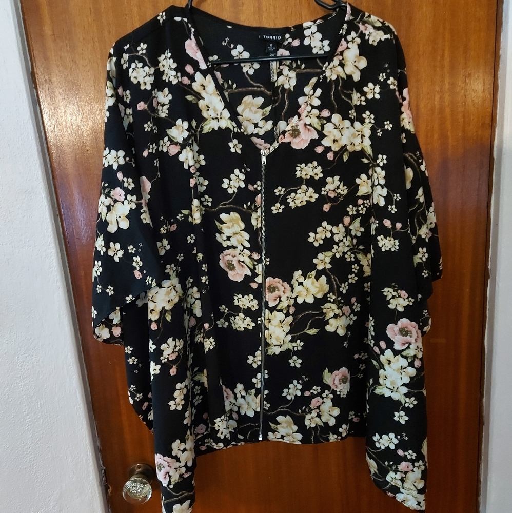 Floral cape jacket